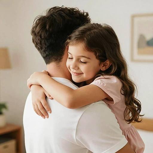 Tender Back Hug in Warm Light