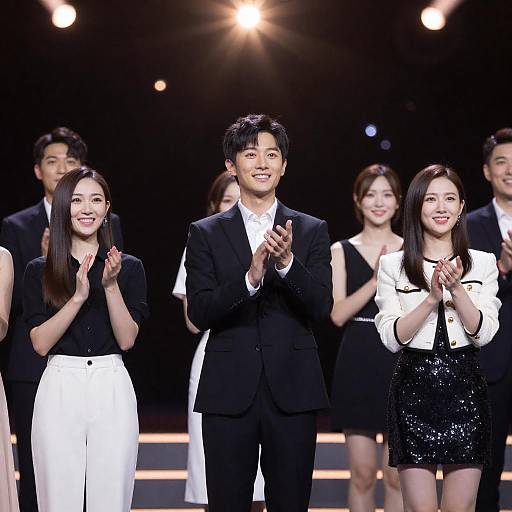 Energetic Stage Performance with Smiles