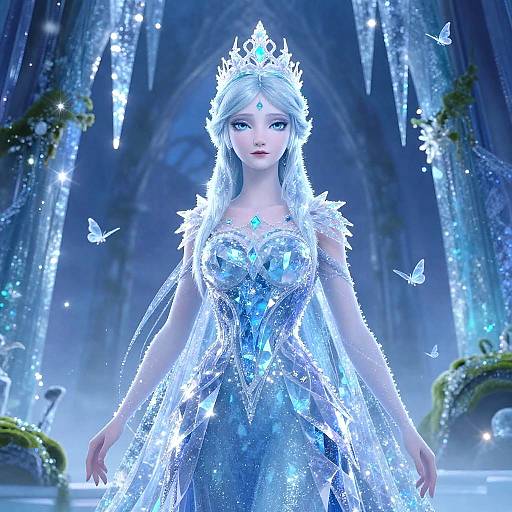 Noble Ice Queen in Crystal Armor