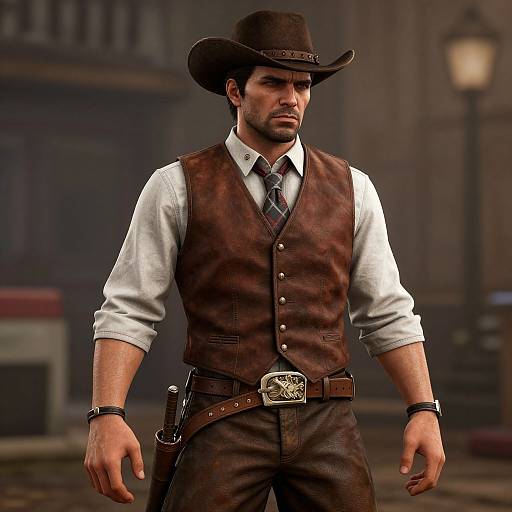 3D Cowboy Saitama in Red Dead Redemption 2