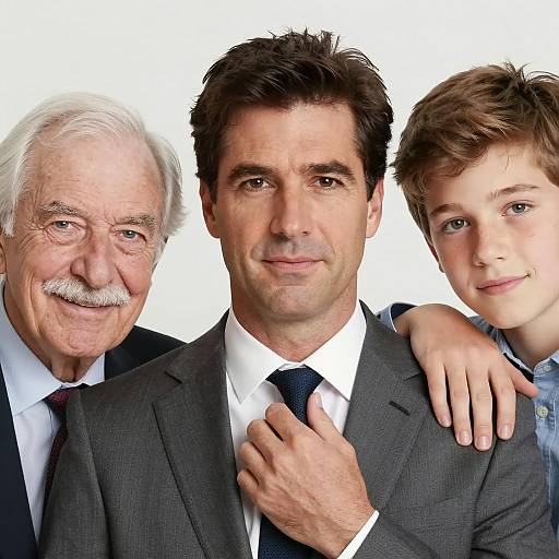 Three Generations of Men Portrait