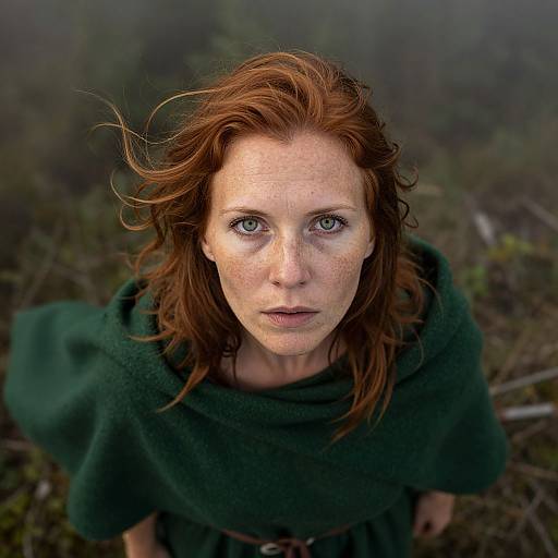 Ultrarealistic Slavic Warrior Woman Portrait