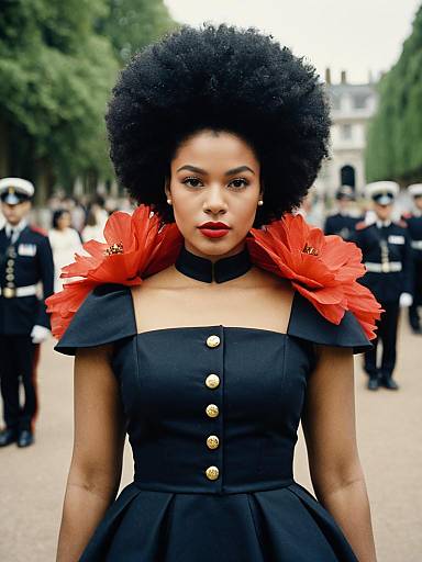 Elegant Queen's Guard in Fancy Dress