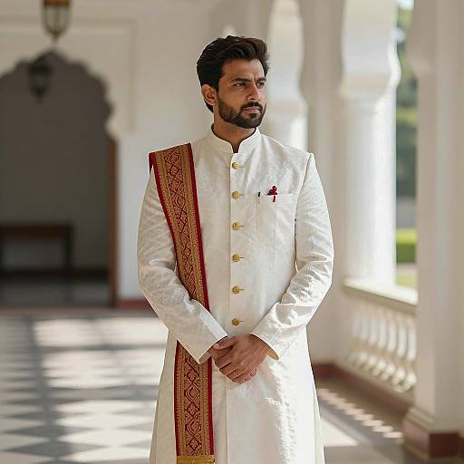 Elegant Man in Traditional Indian Attire