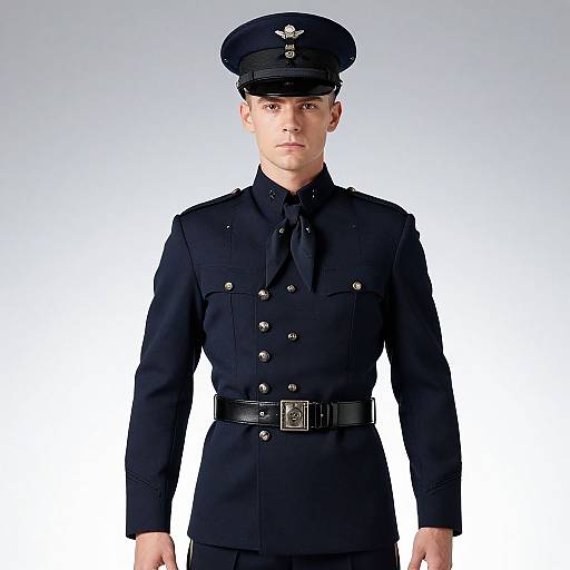 Male Captain in Military Uniform