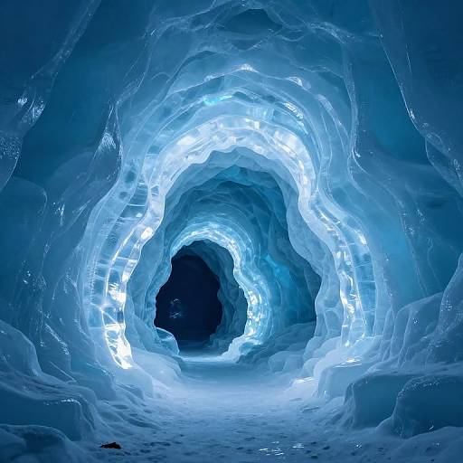 Luminous Ice Arches Serpentine Procession