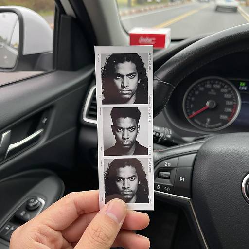 Dramatic Photo Strip in Car Scene