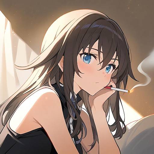 Illustration of Elizabeth f. beurling, world witches series in the style of Gou lianlian dogface