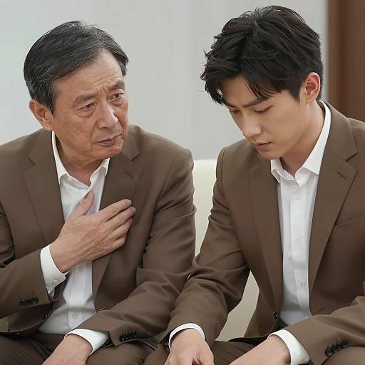 Intense Portrait of Two Men in Suits