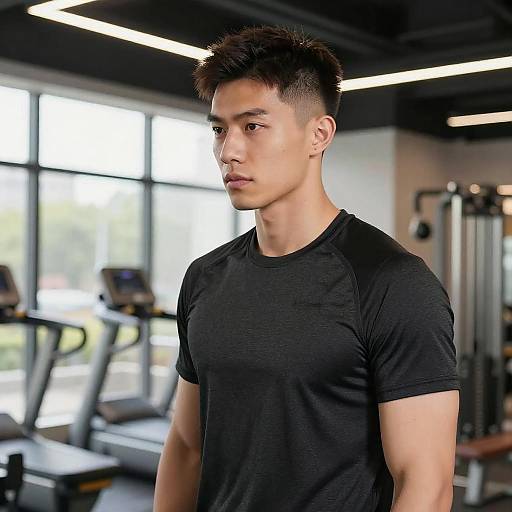 Box Fade Athlete in Modern Gym