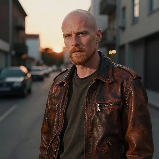 Gritty Ginger Man in Vintage Jacket