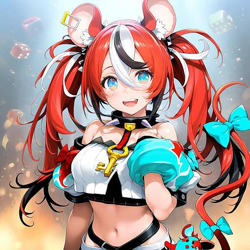 Illustration of Mr. squeaks (hakos baelz), hololive in the style of Ishikei