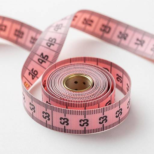 Brightly Lit Pink Measuring Tape Photograph