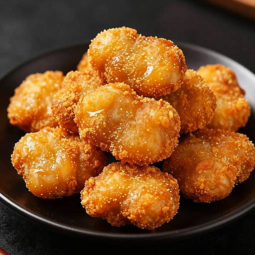 Crispy Orange Chicken Nuggets Close-Up