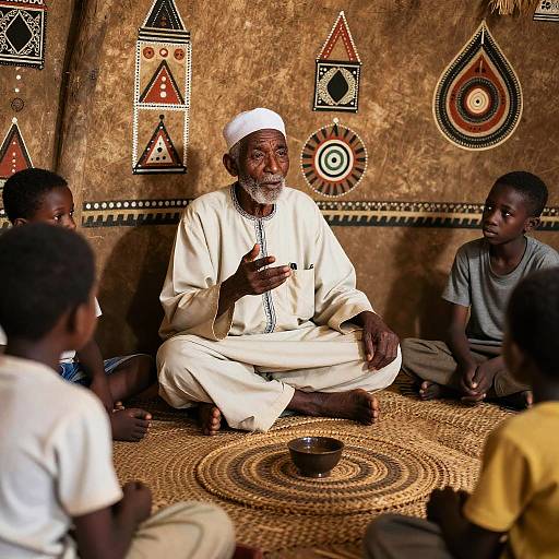 Somali Elder Storytelling Scene