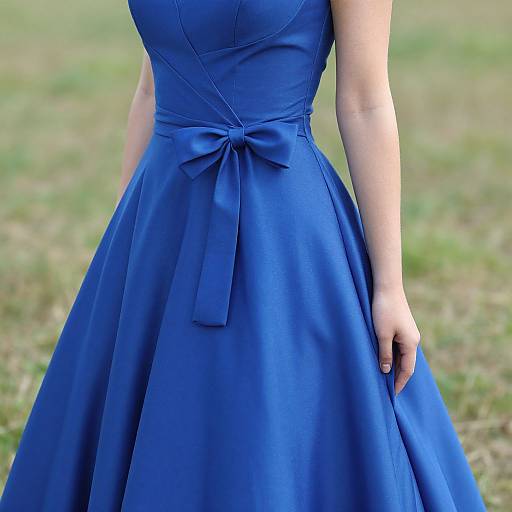 Woman in Royal Blue Gown