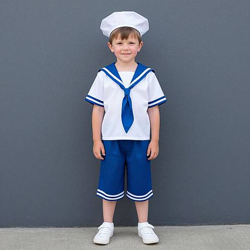 Boy in Funny Sailor Costume