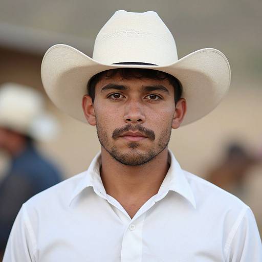 Realistic Male Peasant in Cowboy Hat
