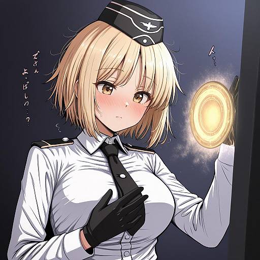 Illustration of Mp40 (girls' frontline), girls' frontline in the style of Mamerakkkkko