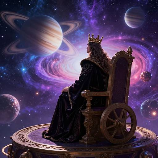 Cosmic King Gazing at Universe