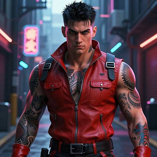 Futuristic Street Fighter Persona Style