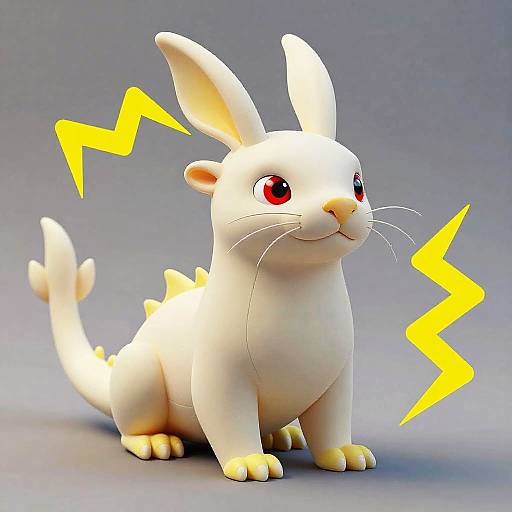 Red-Eyed Otter Toy with Dragon Motif