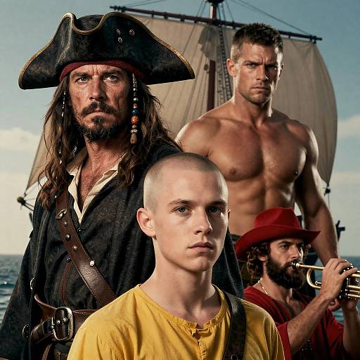 Dramatic Pirate Adventure Movie Poster