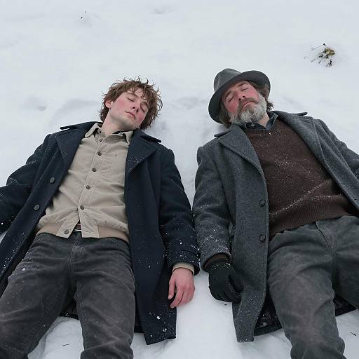 Two Unconscious Men in Snow