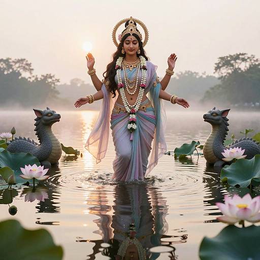 Urvashi Goddess at Serene Dawn