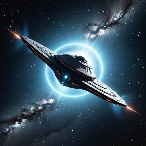 Ghostly Alien Craft in Starlit Nebula