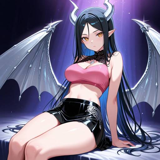 Enchanting Dragon Girl with Elegant Fashion Enchanting Dragon Girl with Elegant Fashion
