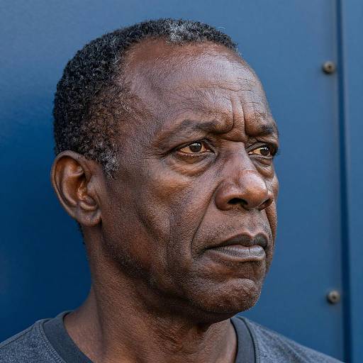 Serious Middle-Aged Black Man Portrait