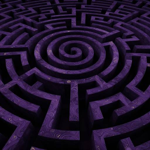 Surreal Abstract Purple Spiral Maze