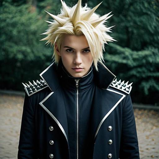 Demyx Cosplay Costume with Spiked Hair