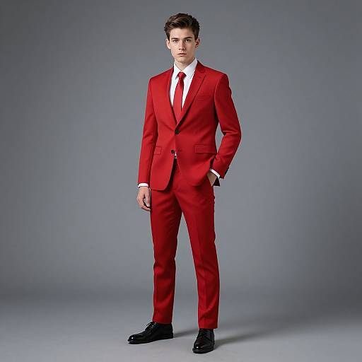 Red Suit Hero Male Focus