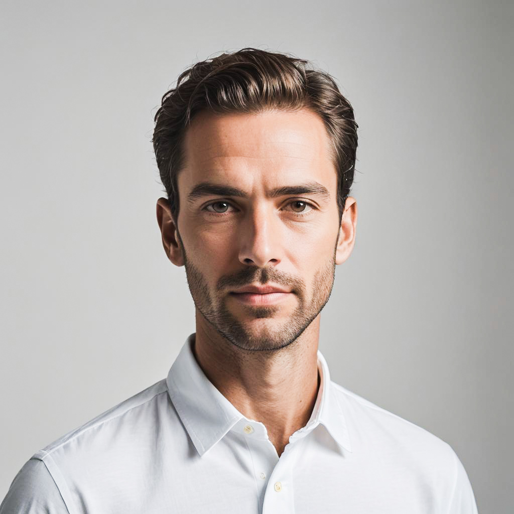 Stylish Studio Portrait of a Man