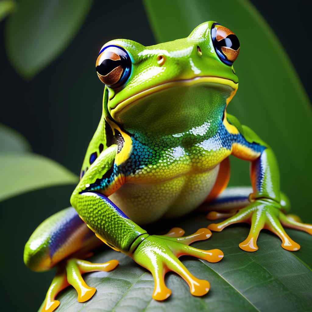 Stunning 3D Render of Tree Frog