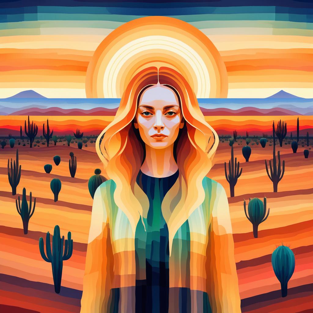 Desert Dream: A Dual Portrait Art