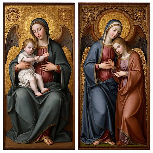 Double-Sided Polyptych of Virgin Mary