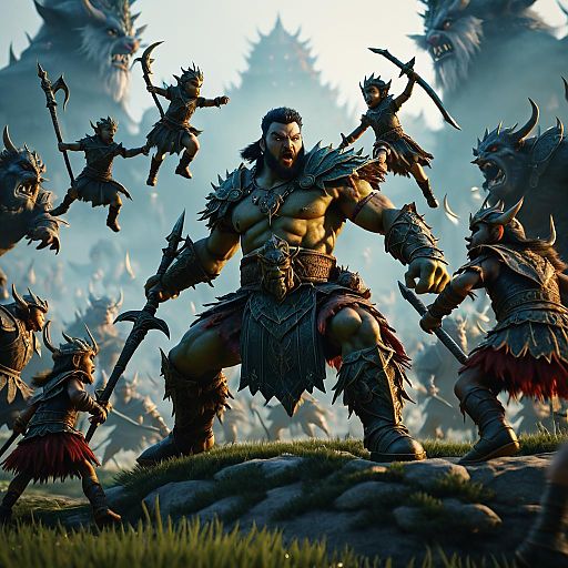 Epic Warrior Prince Defends His Children Epic Warrior Prince Defends His Children