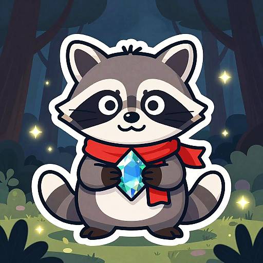 Mischievous Raccoon Mascot Logo