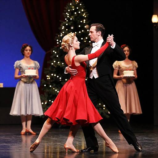Elegant Dance Scene with Christmas Cheer