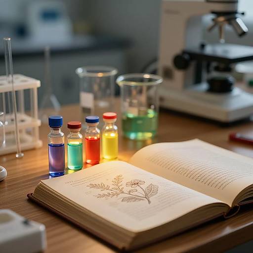 Glowing Medicinal Laboratory Scene