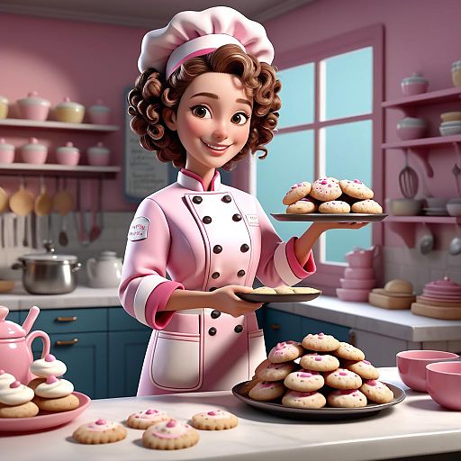 Whimsical 3D Baker Animation Delight Whimsical 3D Baker Animation Delight