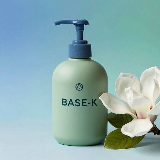 Minimalist Green Soap Dispenser with Magnolia