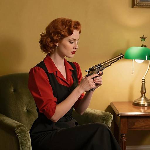 Vintage Elegance: A Woman's Reflection