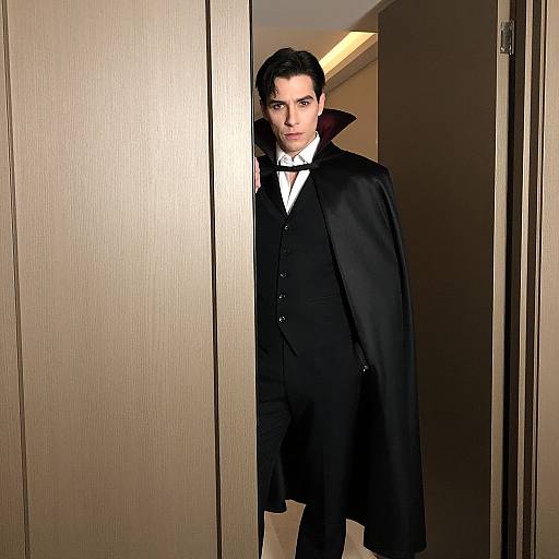 Count Dracula at Hotel Entrance