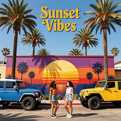 Sunset Vibes Mexican Muralism