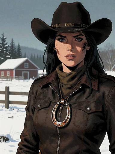 Gritty Cowgirl Gunslinger at Frosty Farm