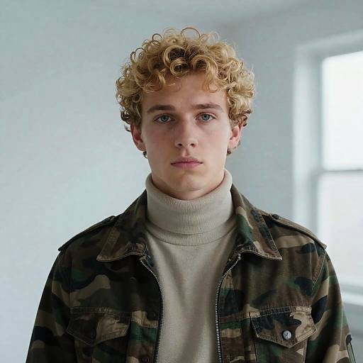 Portrait of a Young Man in Camo